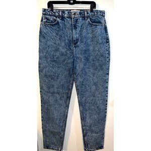 American Apparel Womens High-Waist Marbled Denim Jeans Size 14